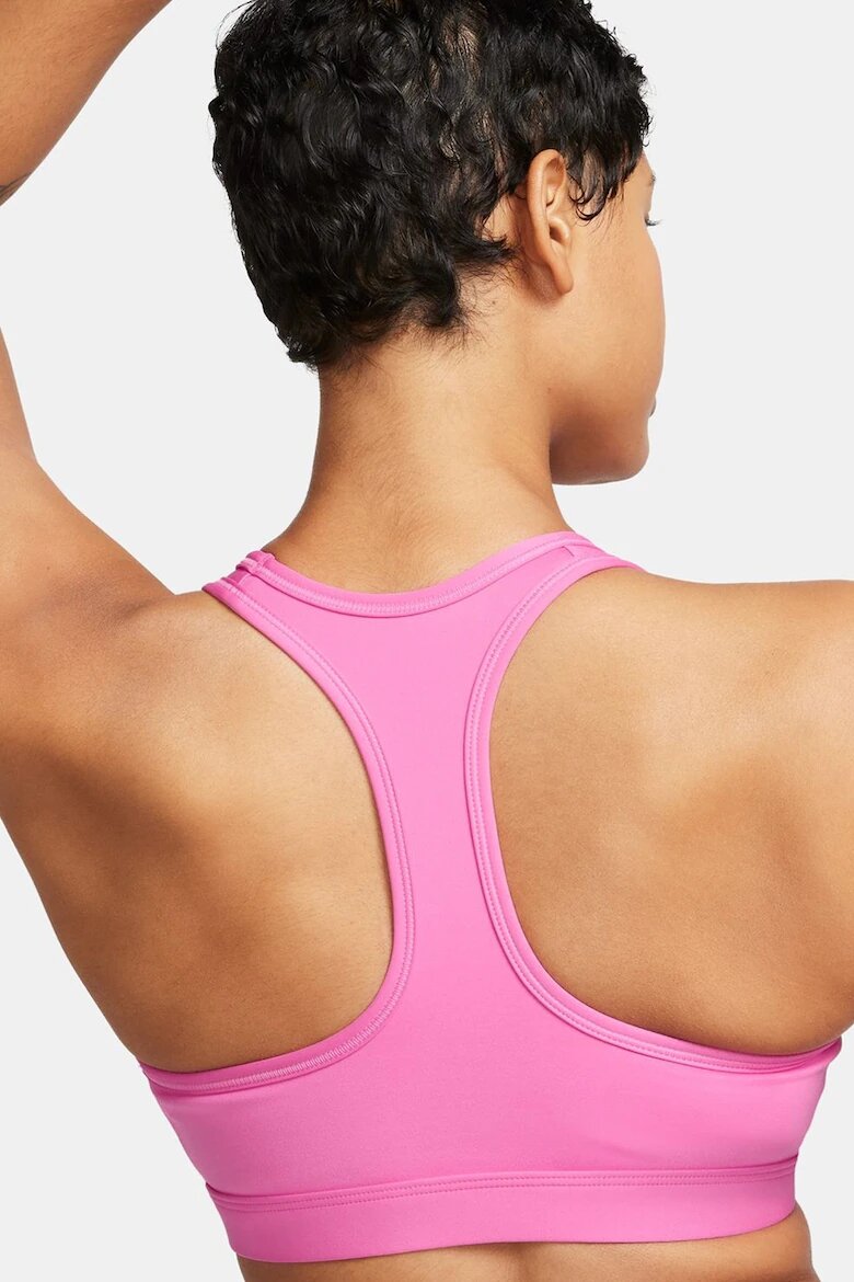 Nike Фитнес бюстие Swoosh с Dri Fit Бял/Розово