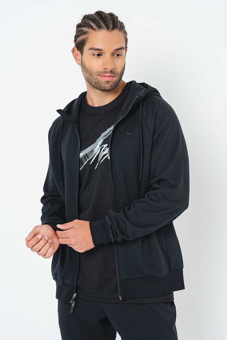 Nike Фитнес худи с Dri Fit Черен