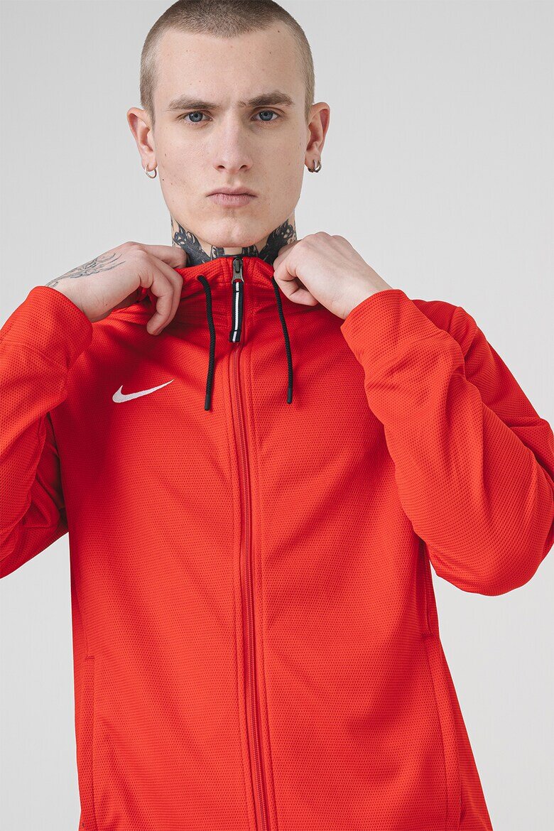 Nike Фитнес худи с лого Червен/Бял