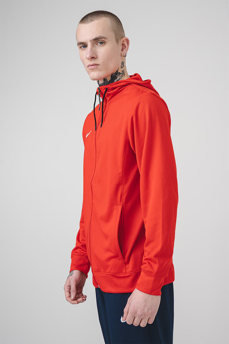Nike Фитнес худи с лого Червен/Бял
