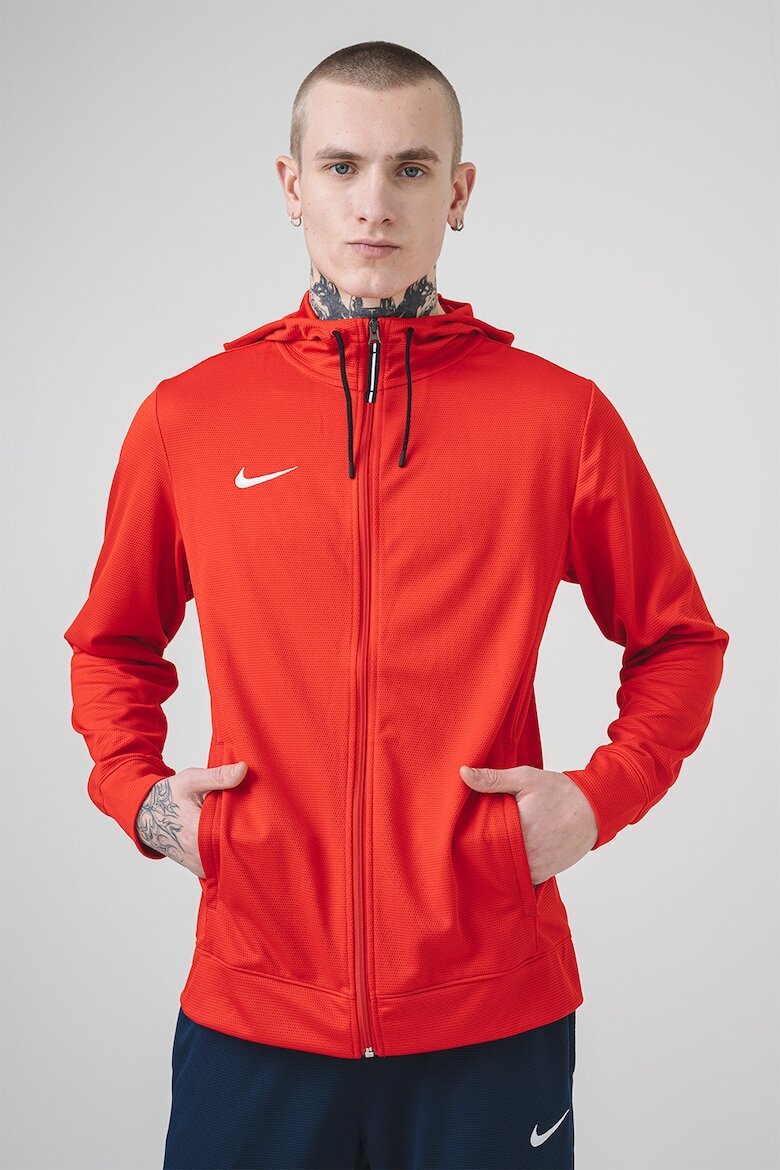 Nike Фитнес худи с лого Червен/Бял