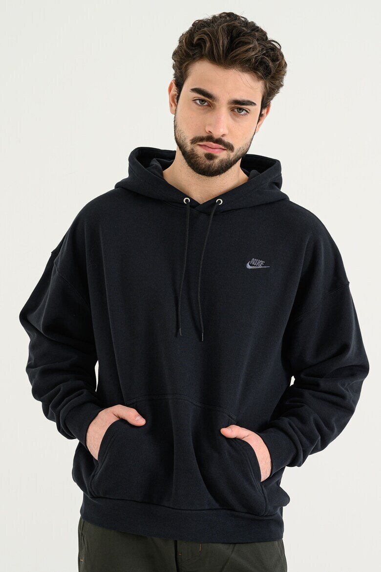 Nike Фитнес худи с ръкави реглан Черен