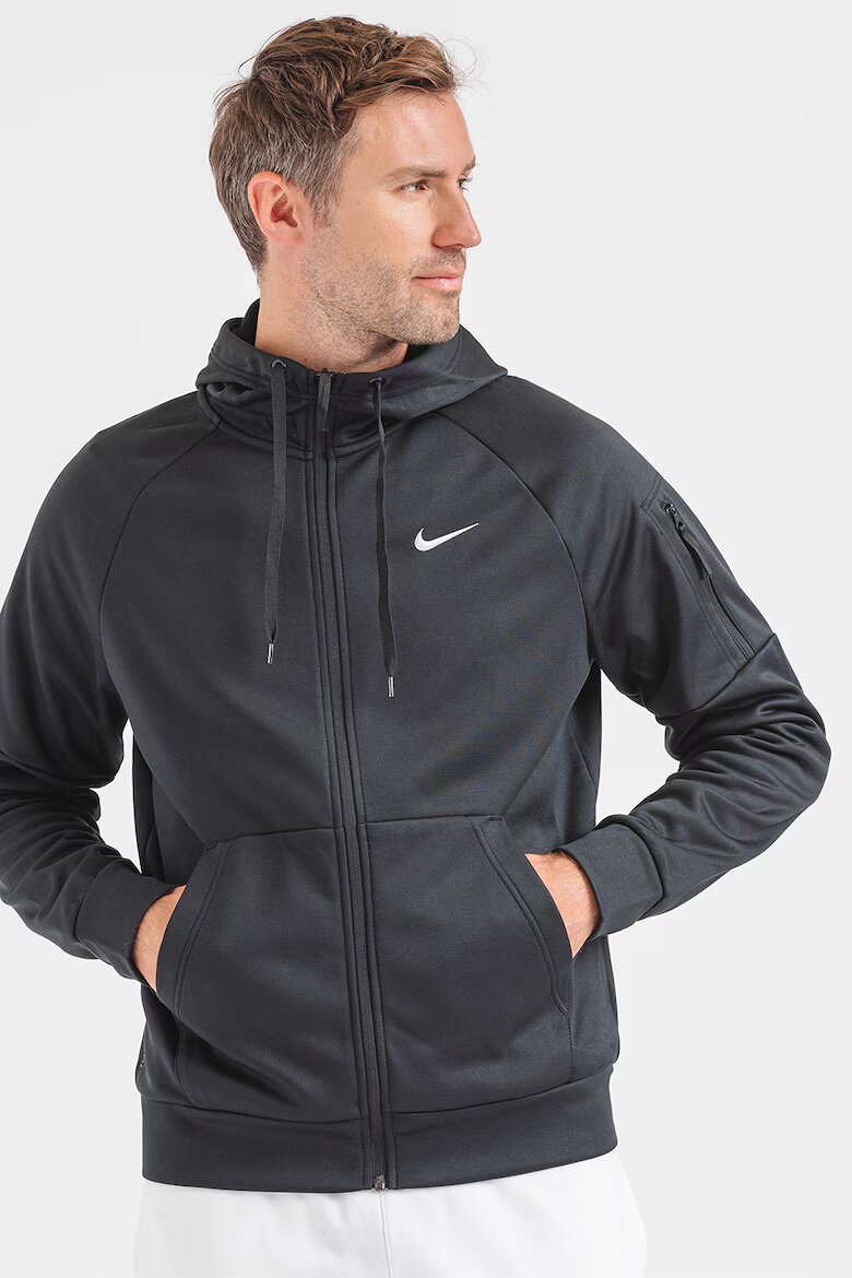 Nike Фитнес худи с Therma-FIT Черен