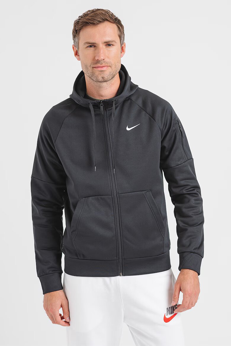 Nike Фитнес худи с Therma-FIT Черен