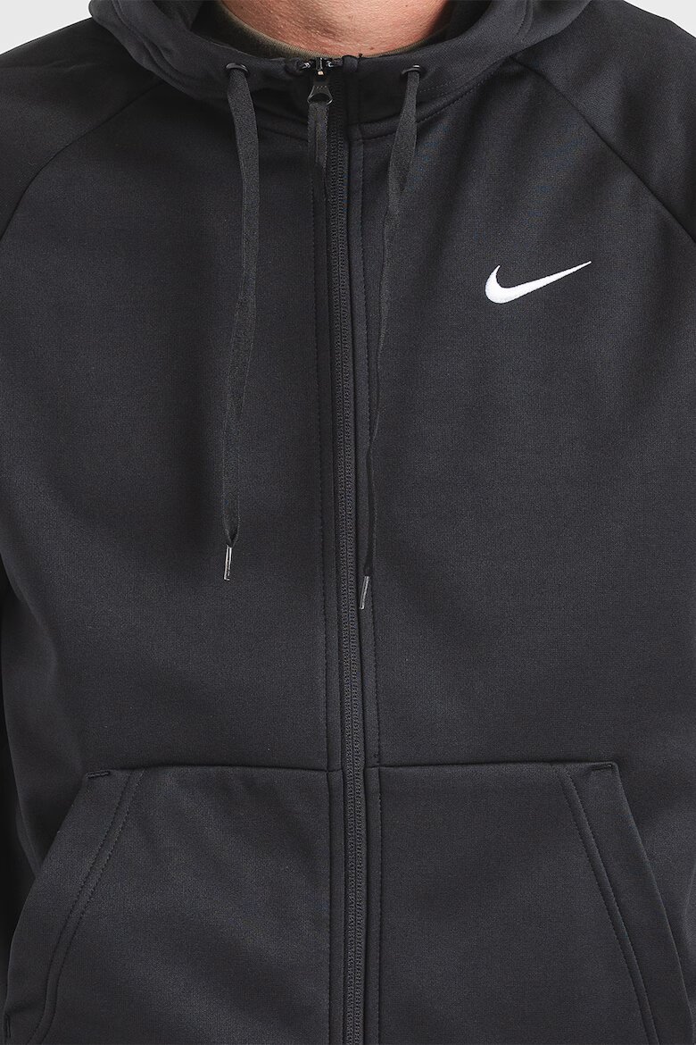 Nike Фитнес худи с Therma-FIT Черен