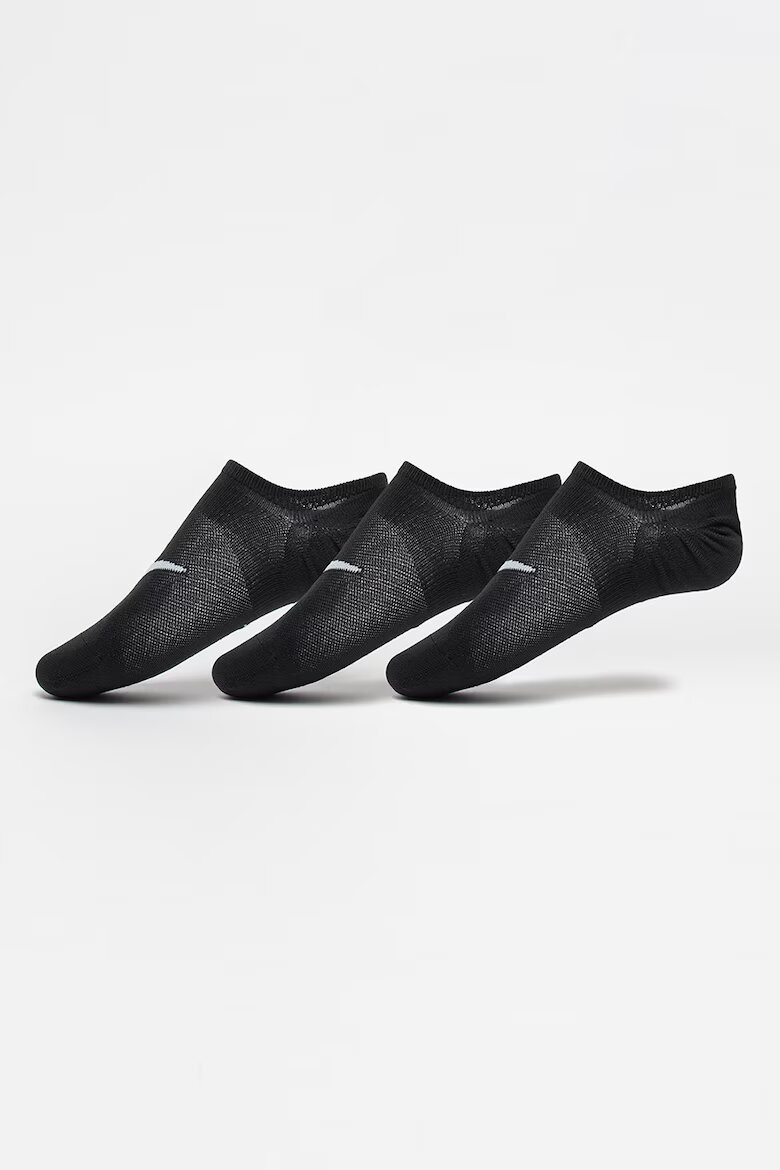 Nike Фитнес изрязани фитнес чорапи Everyday Plus - 3 чифта Черен/Мръснобял