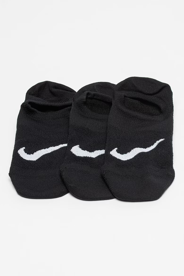 Nike Фитнес изрязани фитнес чорапи Everyday Plus - 3 чифта Черен/Мръснобял