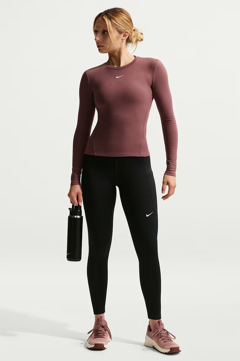 Nike Фитнес клин с висока талия Черен/Избеляло черно