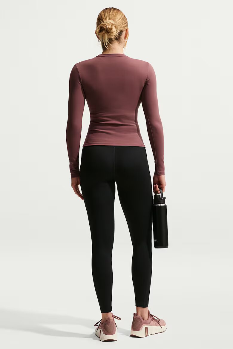 Nike Фитнес клин с висока талия Черен/Избеляло черно