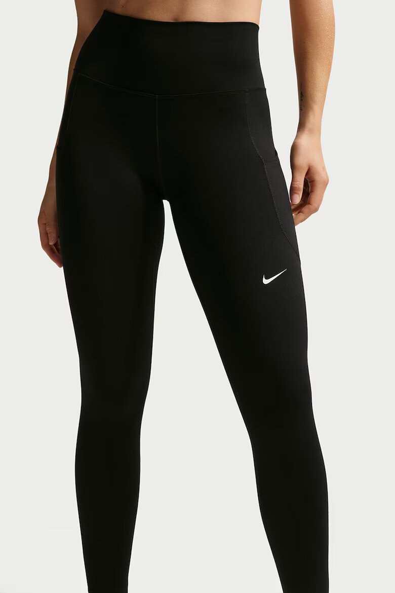 Nike Фитнес клин с висока талия Черен/Избеляло черно