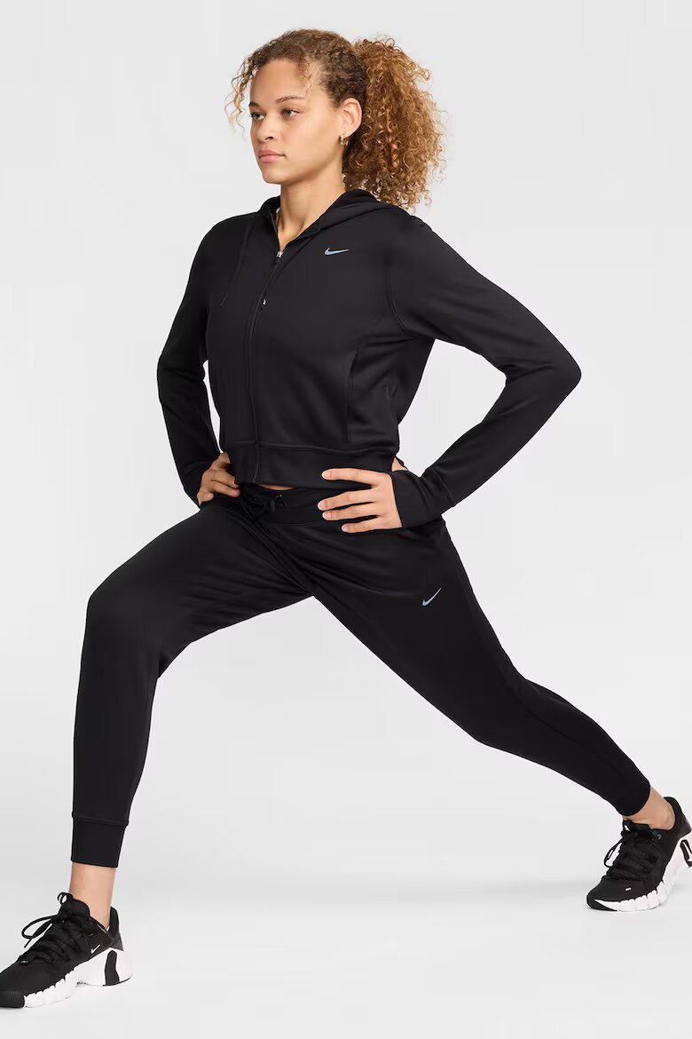 Nike Фитнес панталон с висока регулируема талия Черен