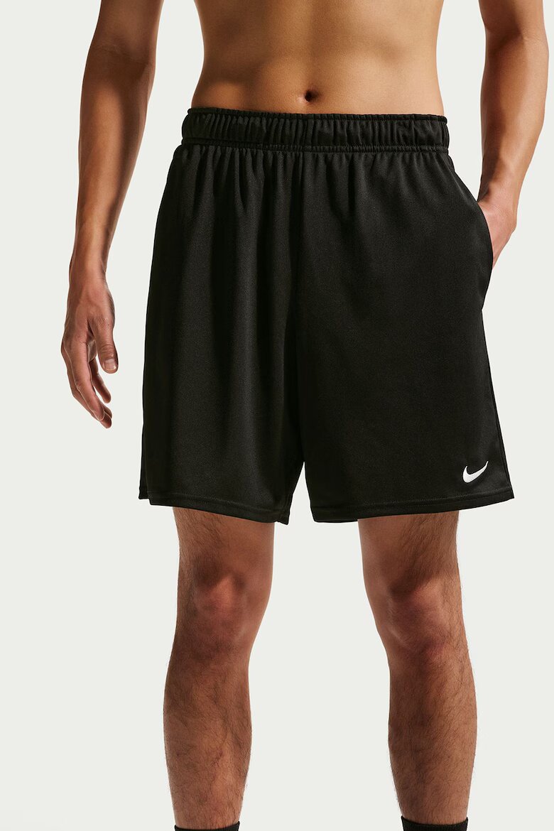 Nike Фитнес шорти с лого Черен