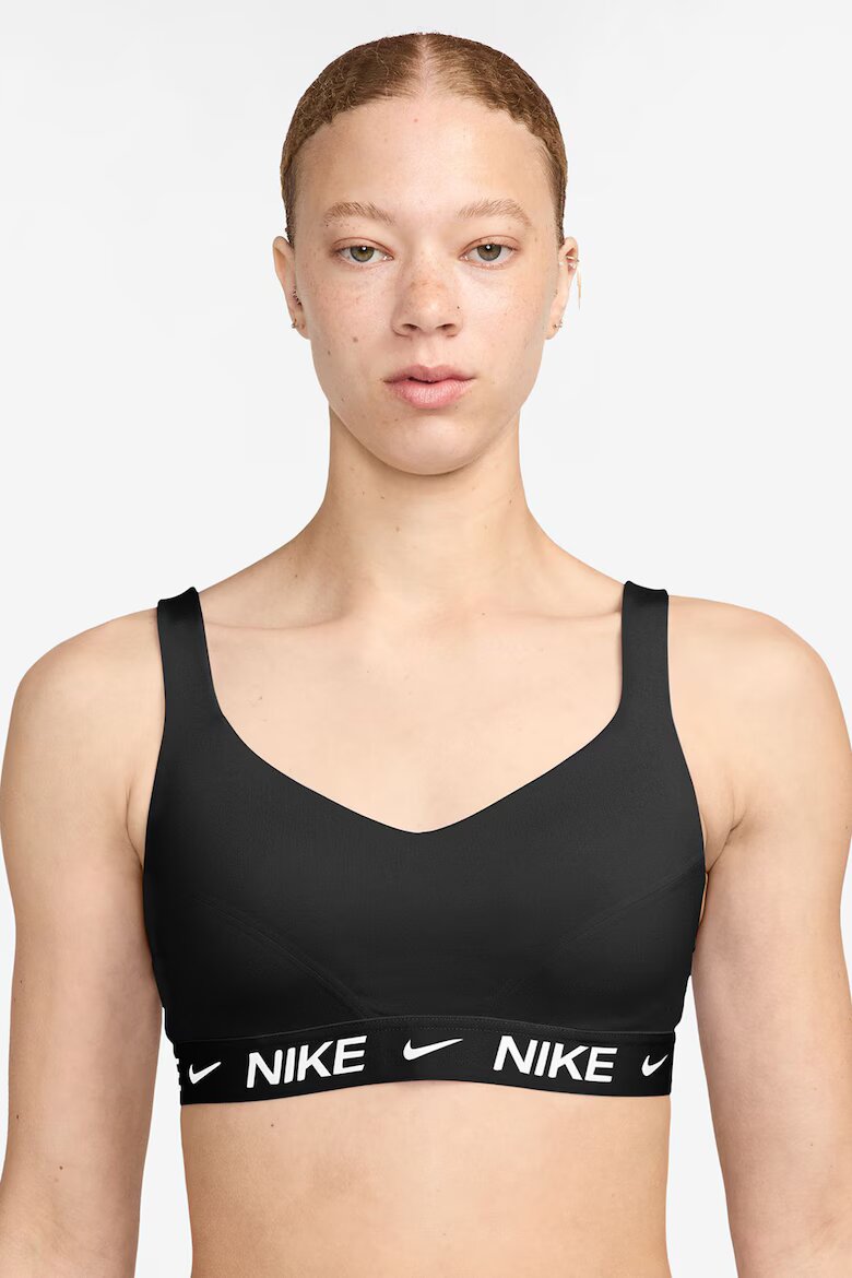Nike Фитнес сутиен Indy с Dri-FIT с висока степен на поддръжка Черен/Избеляло черно