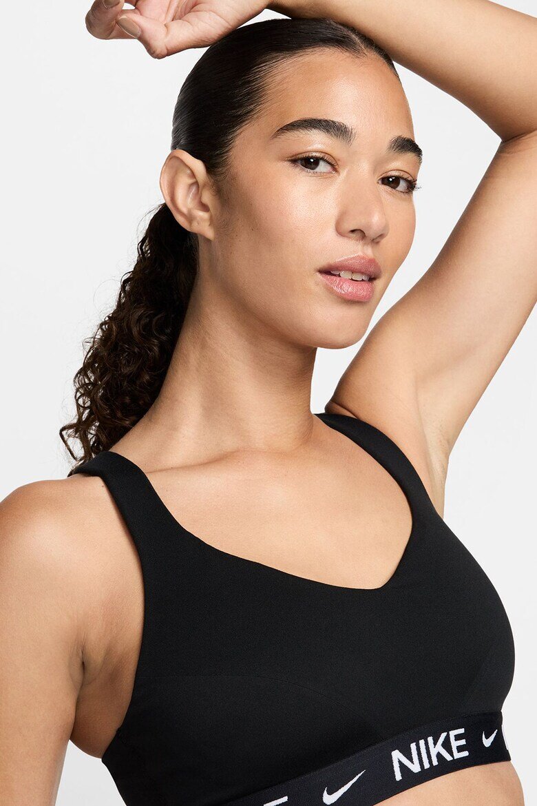Nike Фитнес сутиен Indy с Dri-FIT с висока степен на поддръжка Черен/Избеляло черно