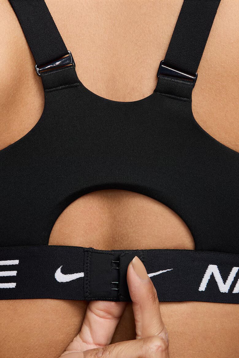Nike Фитнес сутиен Indy с Dri-FIT с висока степен на поддръжка Черен/Избеляло черно