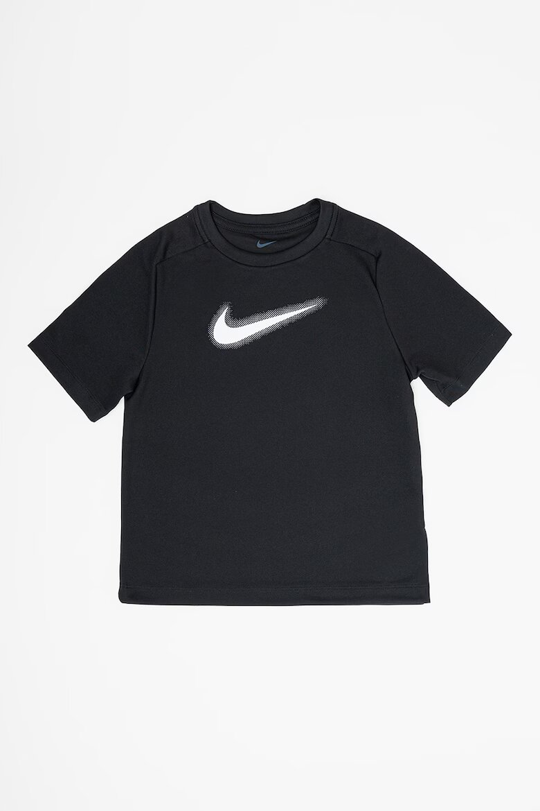 Nike Фитнес тениска с лого Бял/Черен