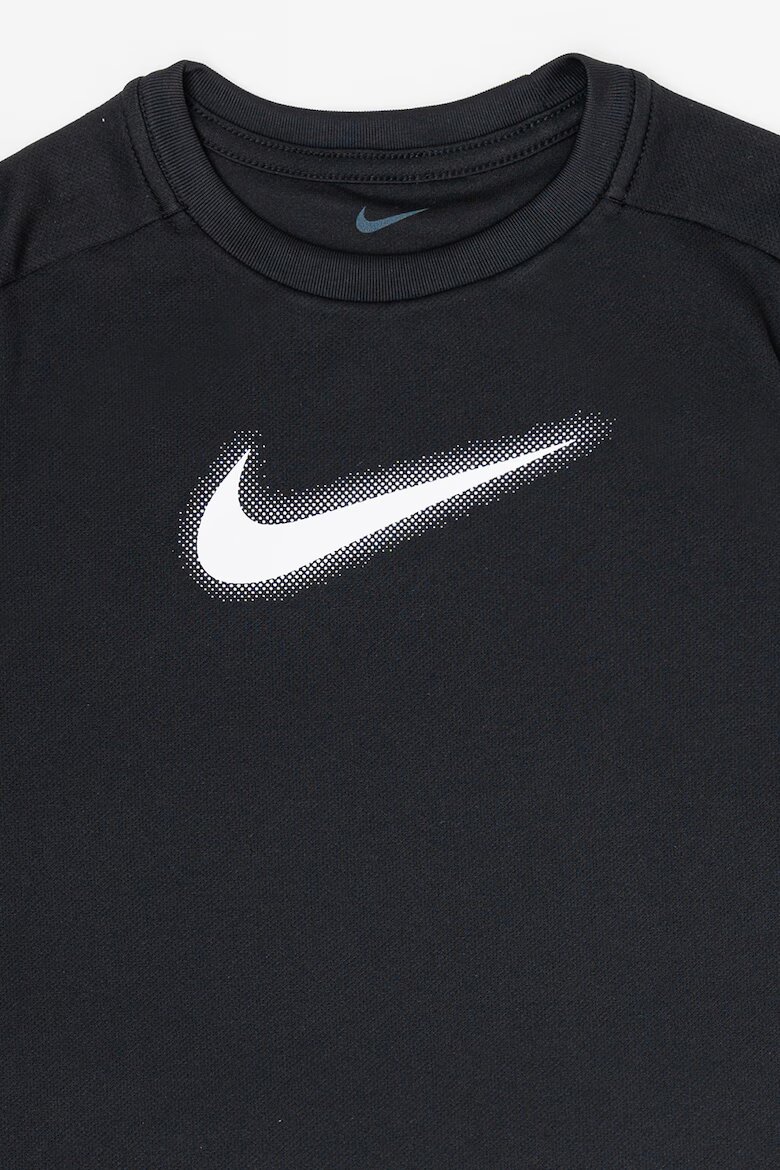 Nike Фитнес тениска с лого Бял/Черен