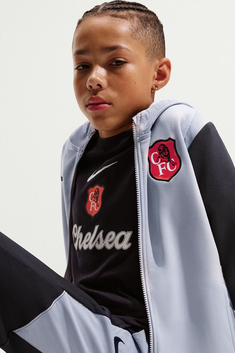 Nike Футболен екип Chelsea F.C. SE S с цип Черен/Пепеляво сиво