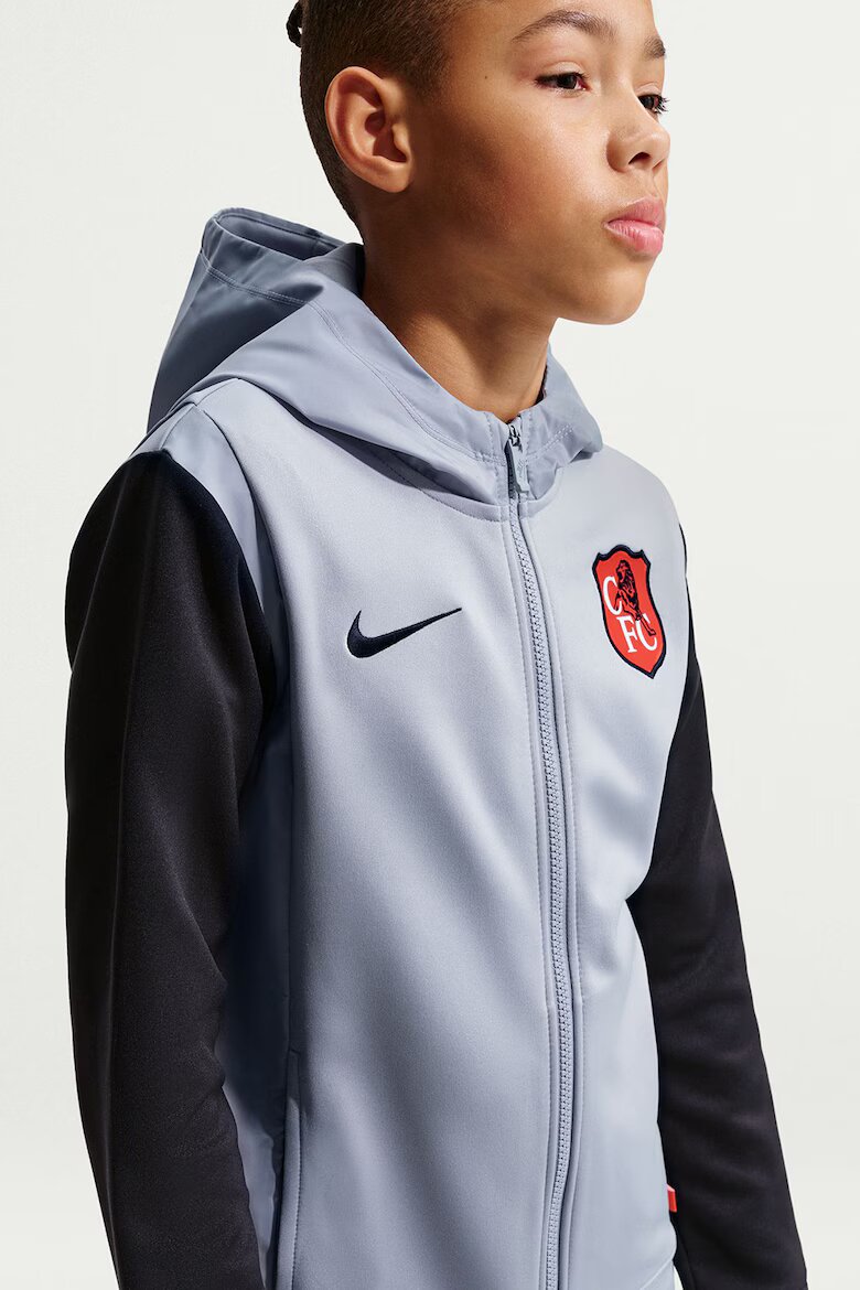 Nike Футболен екип Chelsea F.C. SE S с цип Черен/Пепеляво сиво