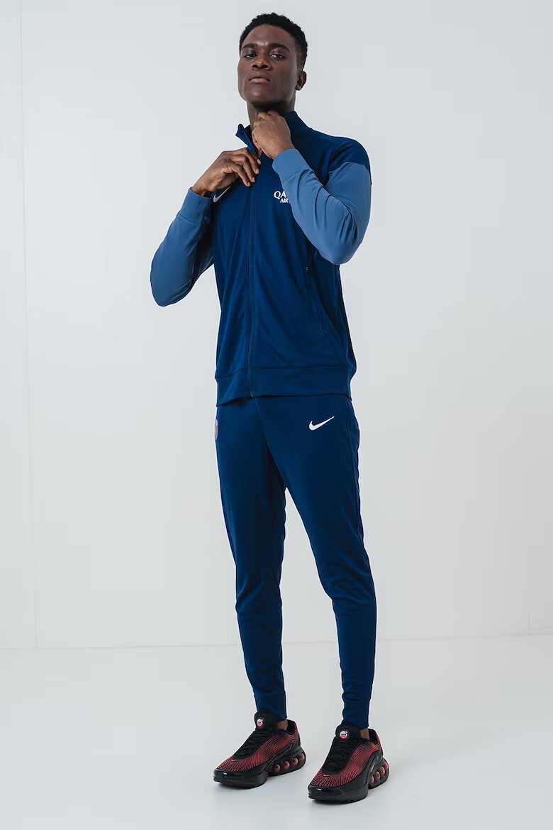 Nike Футболен екип с цип и лого Тъмносин