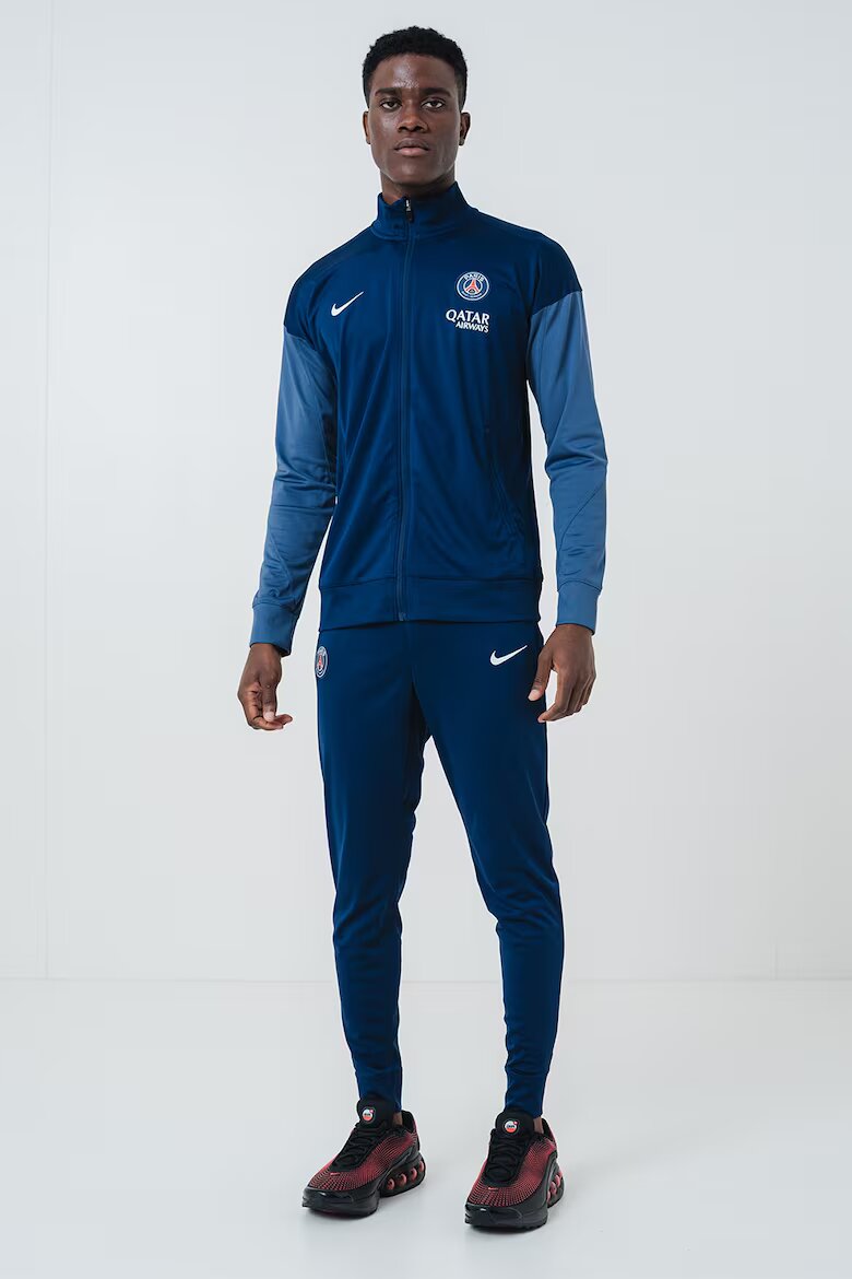 Nike Футболен екип с цип и лого Тъмносин