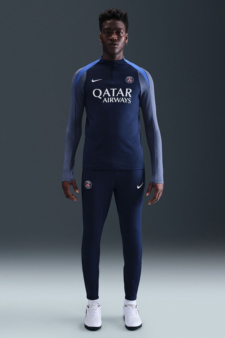 Nike Футболна блуза Paris Saint-Germain с Dri-FIT Бял/Прашно синьо/Тъмносин