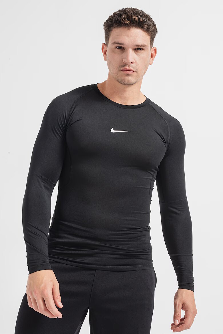 Nike Футболна блуза с Dri-FIT по тялото Черен