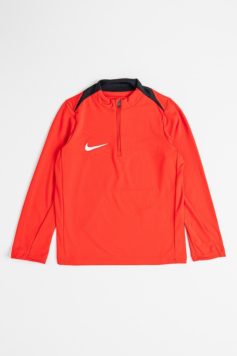 Nike Футболна блуза с Dri Fit с къс цип Червен/Бял