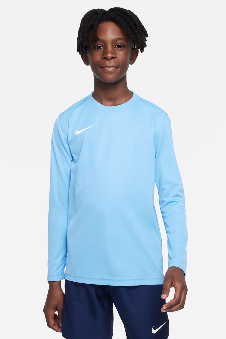 Nike Футболна блуза с лого и Dri Fit Пастелносин
