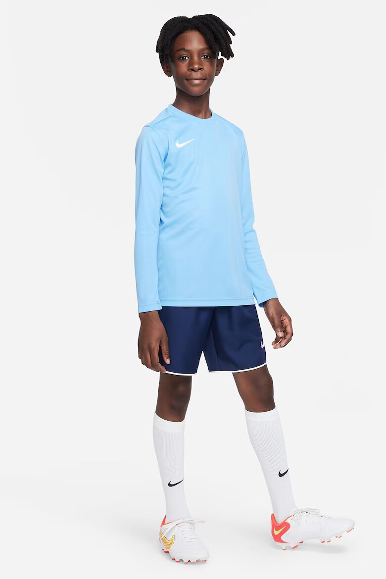 Nike Футболна блуза с лого и Dri Fit Пастелносин