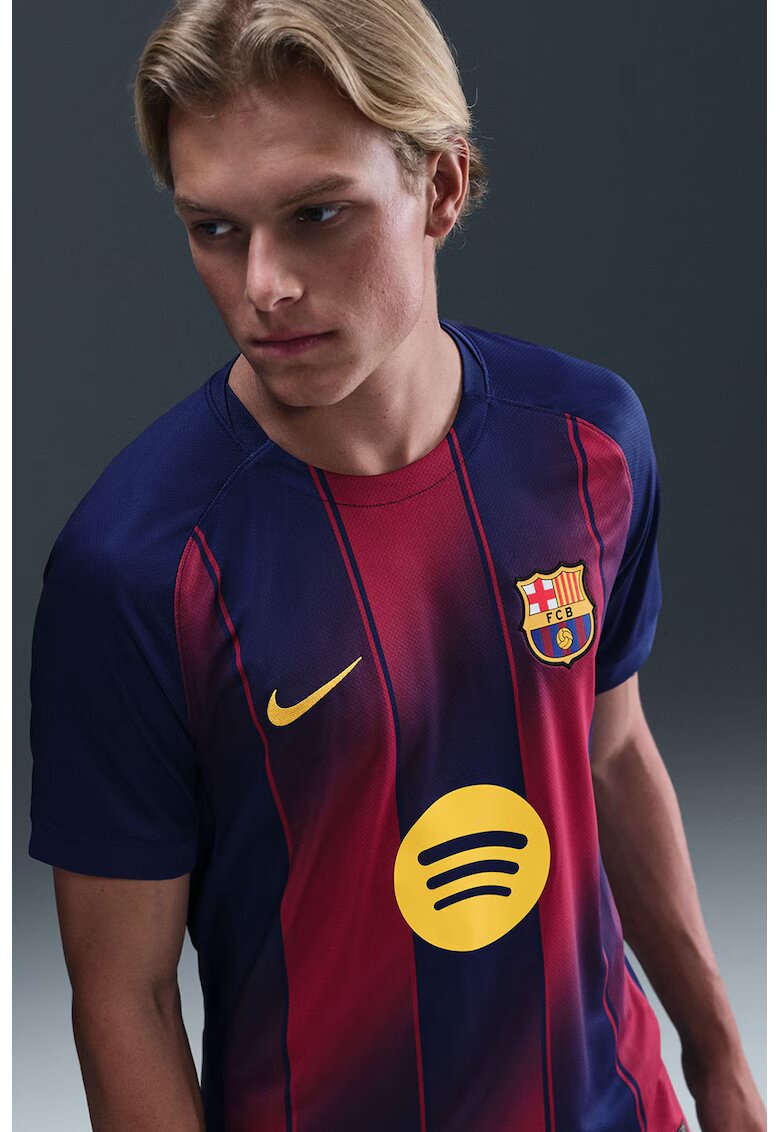 Nike Футболна тениска FCB Dri-FIT - Червен/Тъмносин