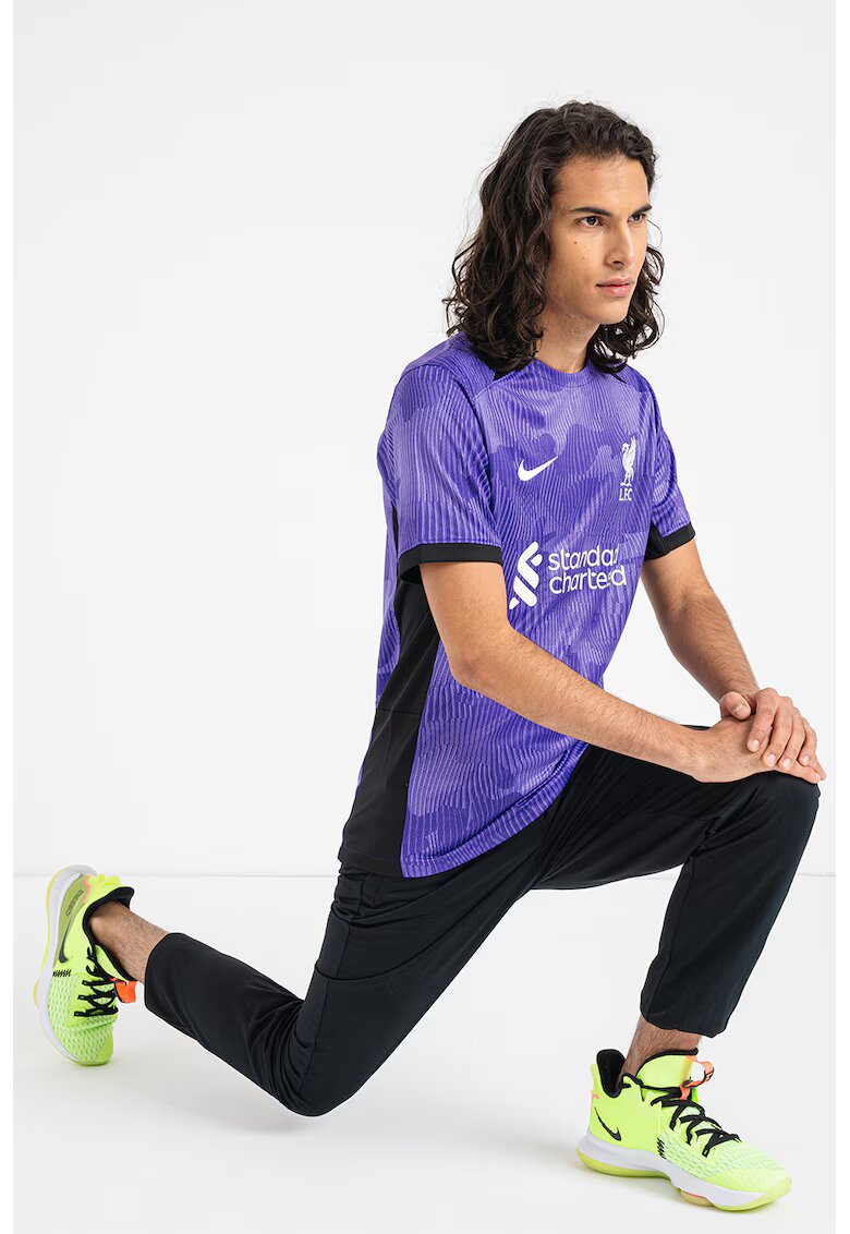 Nike Футболна тениска с лого - Бял/Черен/Аметист