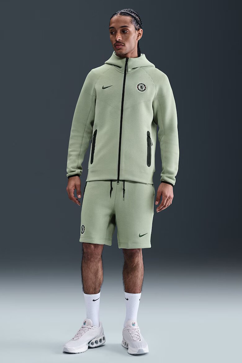 Nike Футболно худи Chelsea FC Tech с цип Бледозелен
