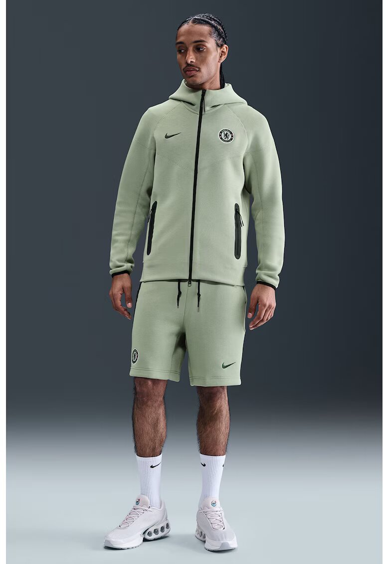 Nike Футболно худи Chelsea FC Tech с цип - Бледозелен