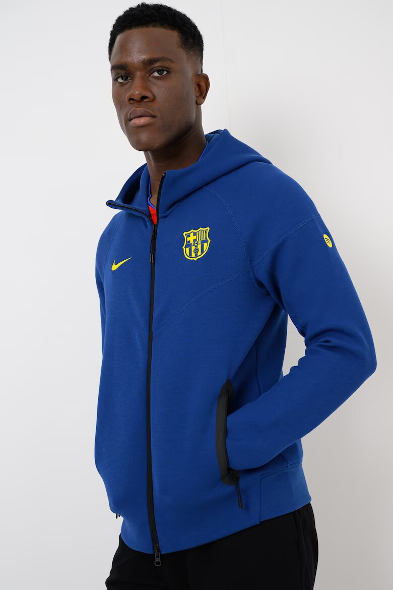 Nike Футболно худи FCB с цип Неоново жълто/Кралско Синьо