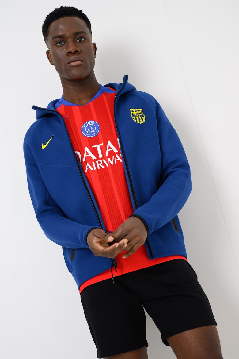 Nike Футболно худи FCB с цип Неоново жълто/Кралско Синьо
