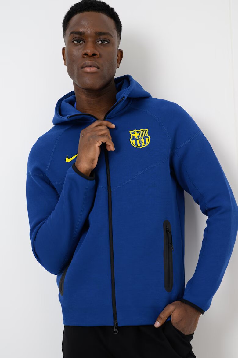 Nike Футболно худи FCB с цип Неоново жълто/Кралско Синьо