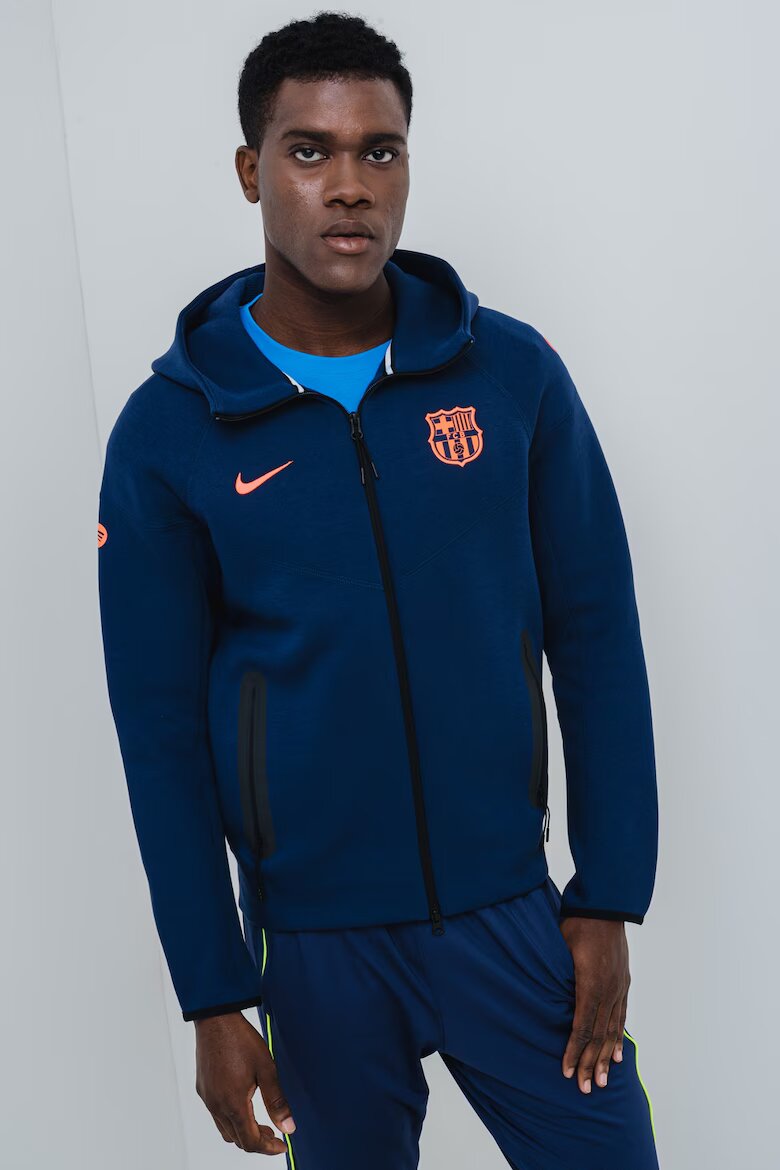 Nike Футболно худи с цип Тъмносин