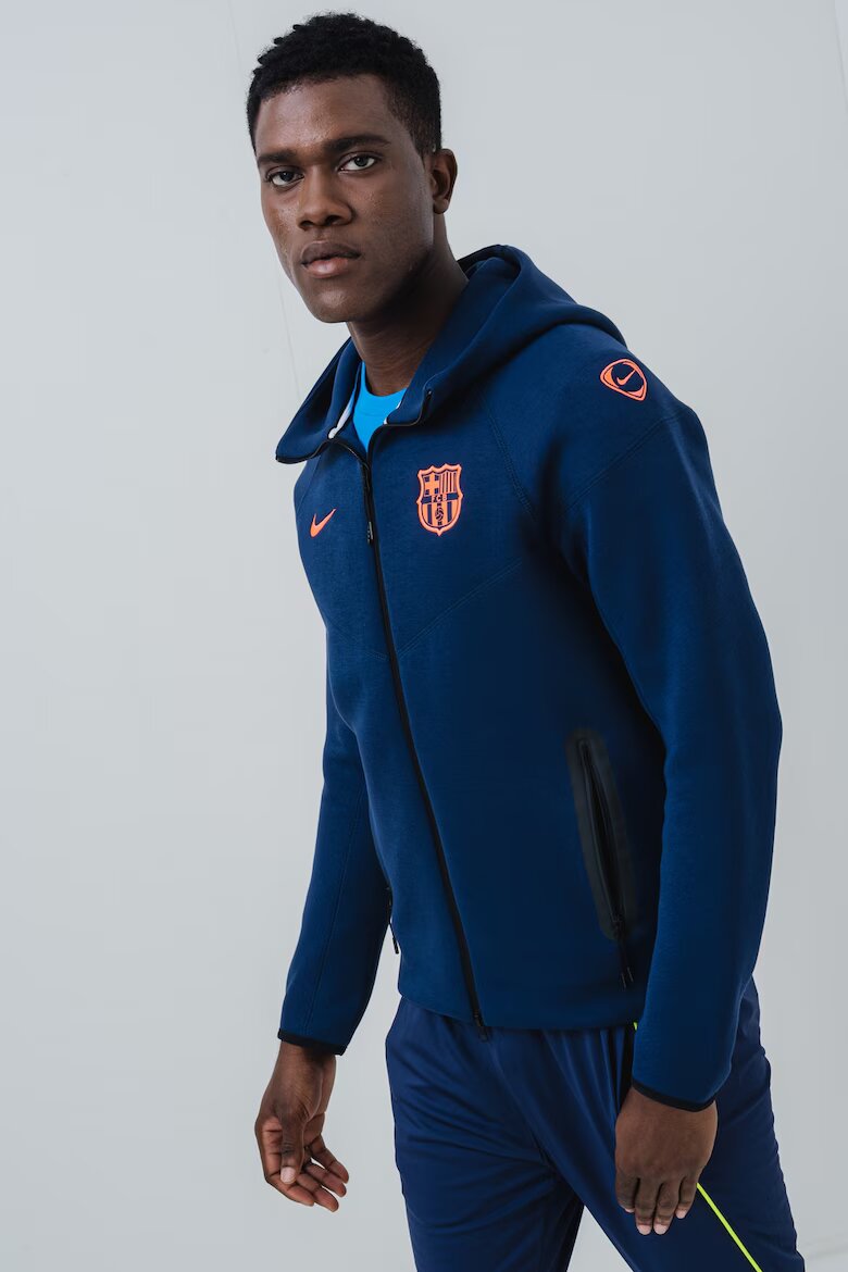 Nike Футболно худи с цип Тъмносин