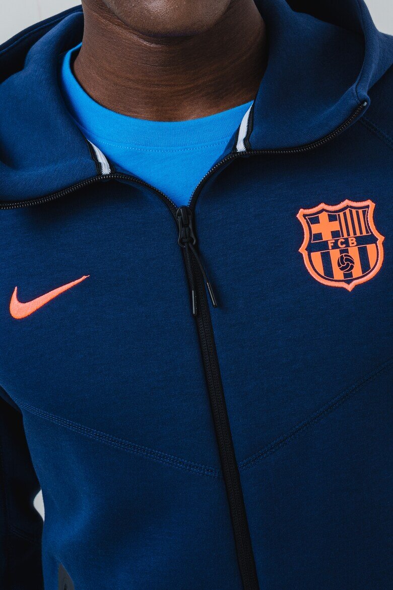 Nike Футболно худи с цип Тъмносин
