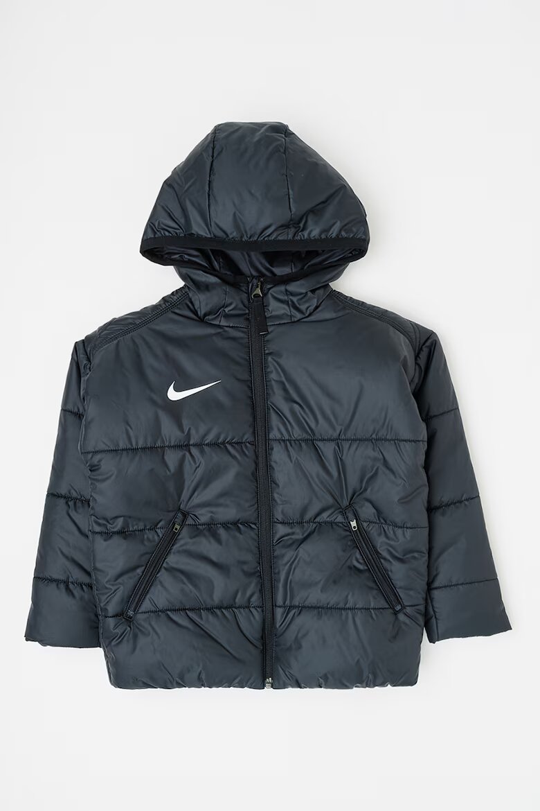 Nike Футболно яке с качулка Черен/Бял