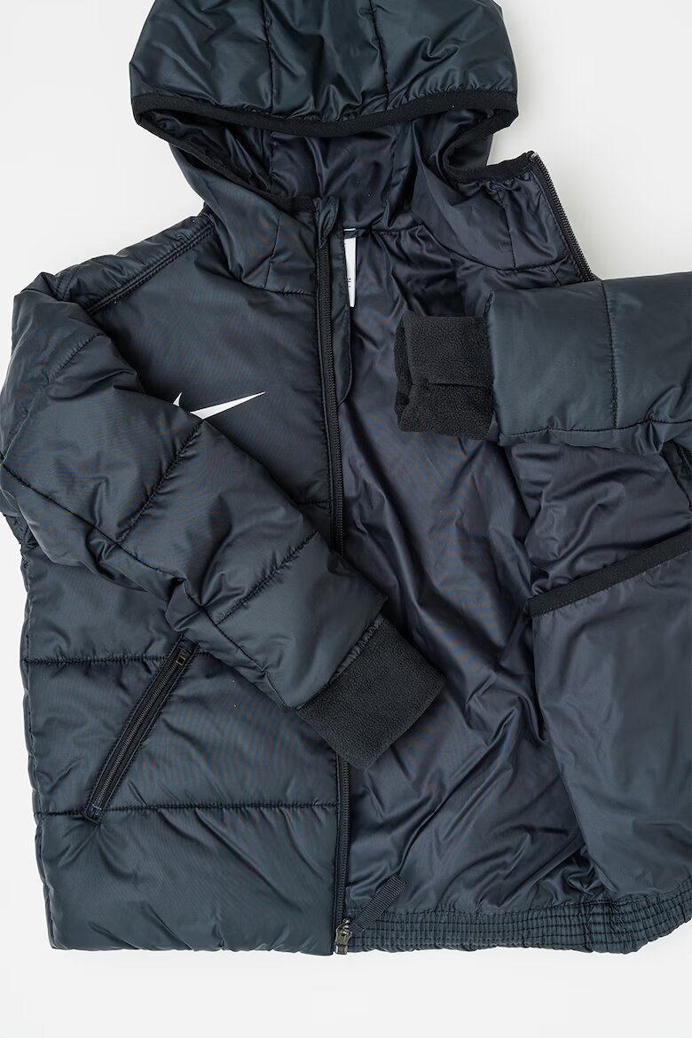 Nike Футболно яке с качулка Черен/Бял