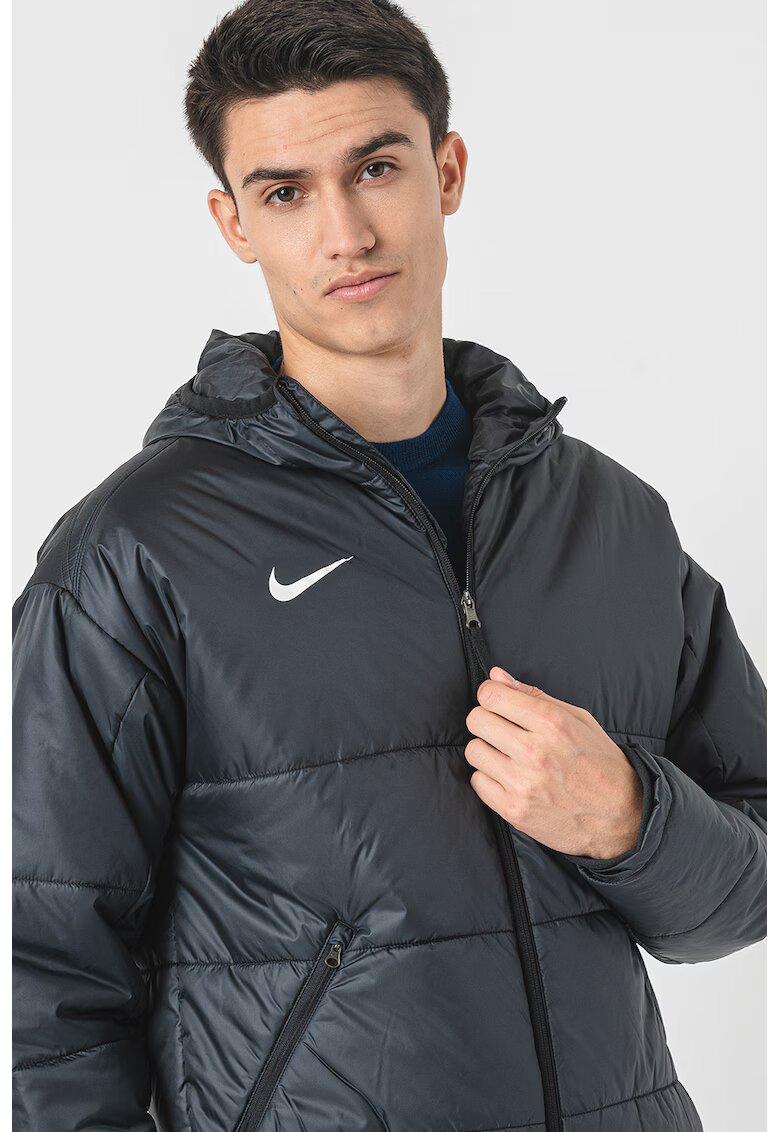 Nike Футболно яке с качулка и цип - Бял/Черен