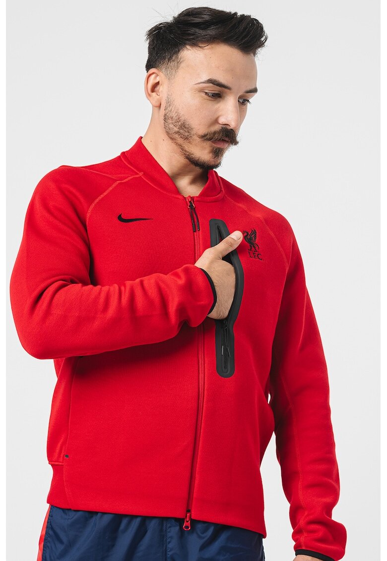 Nike Футболно яке с ръкави реглан - Червен/Черен