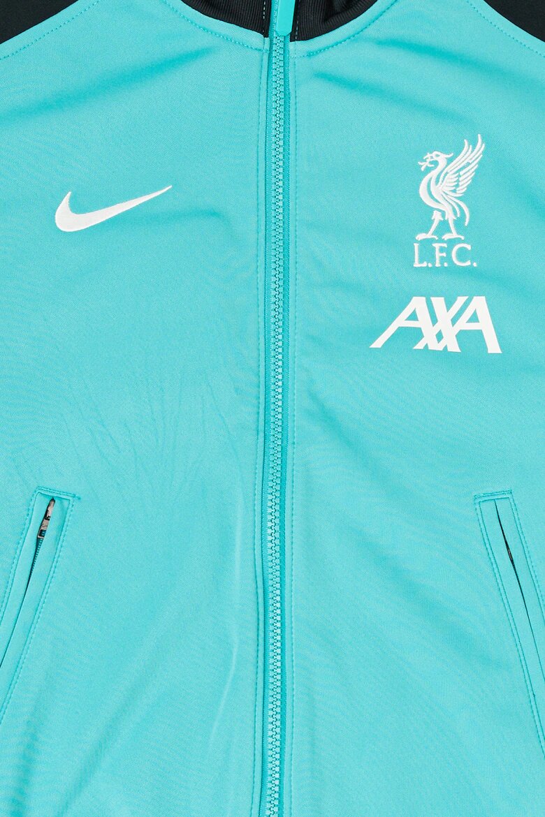 Nike Футболно яке с цип Черен/Ментово зелено