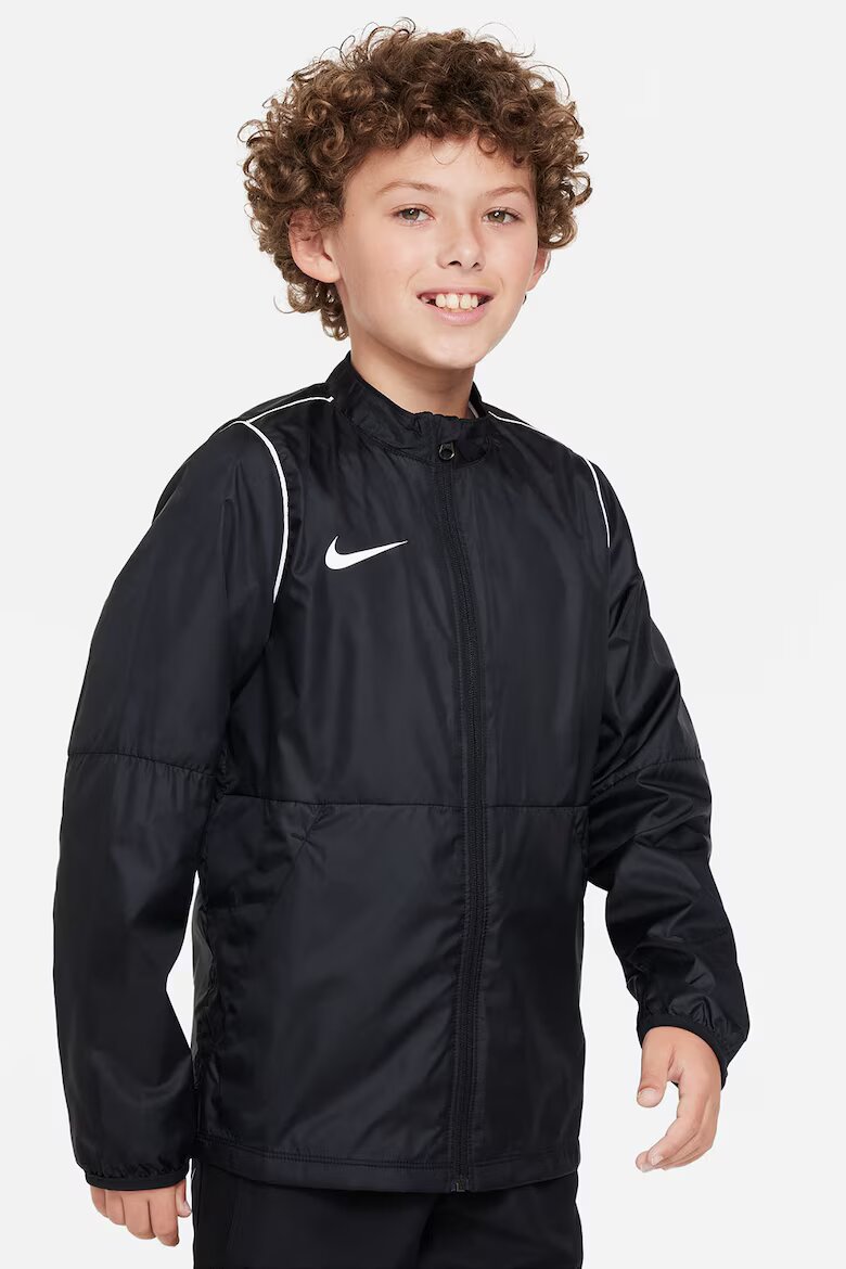 Nike Футболно яке с цип и лого Черен