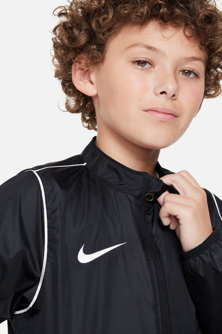 Nike Футболно яке с цип и лого Черен
