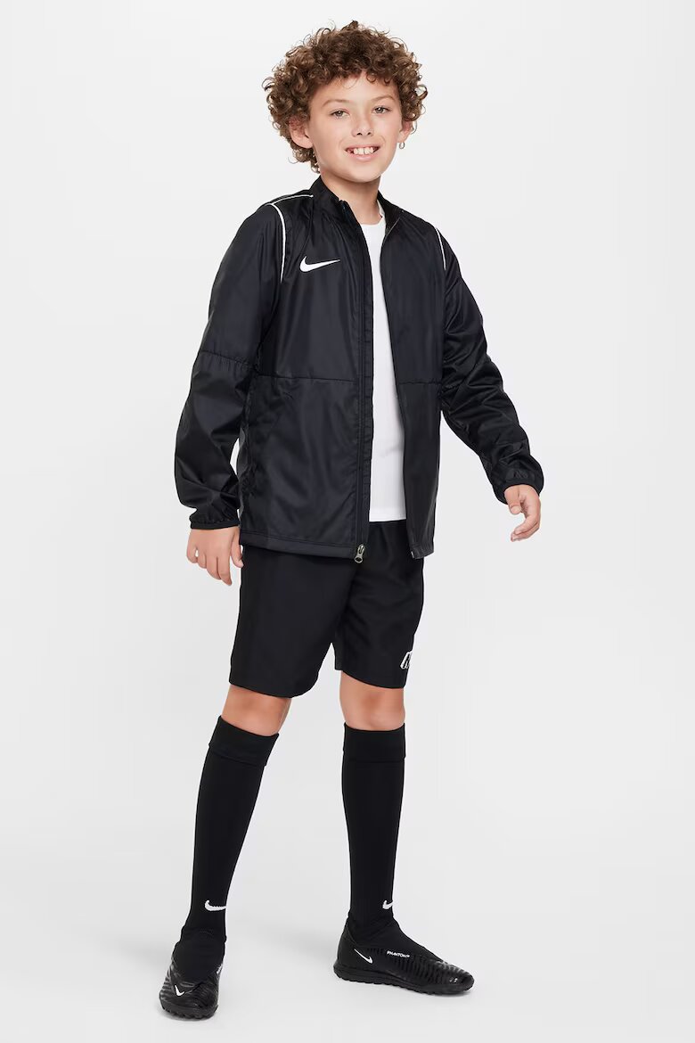 Nike Футболно яке с цип и лого Черен