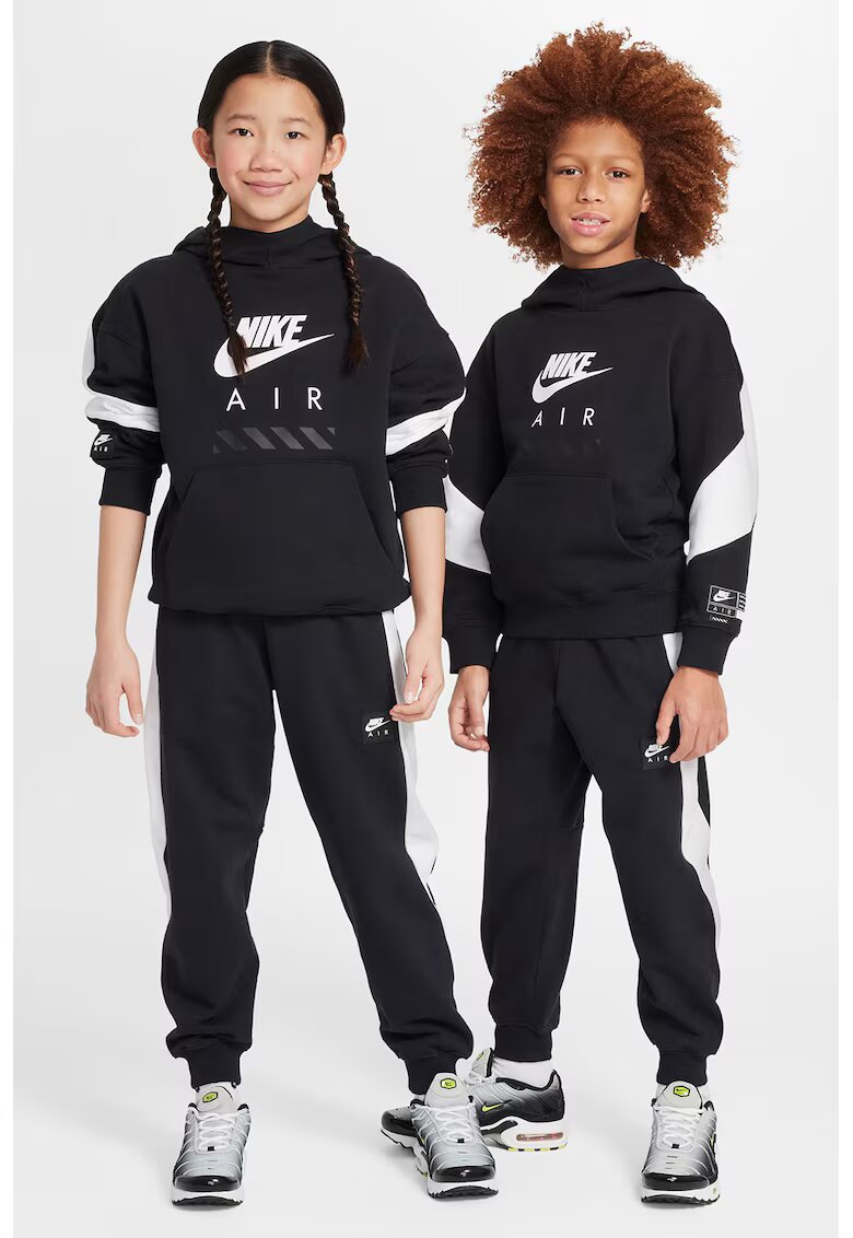 Nike Худи Air с лого - Черен/Бял