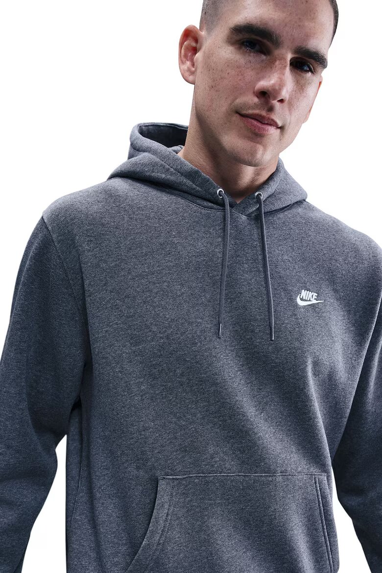 Nike Худи Club с джоб кенгуру Антрацитно сиво
